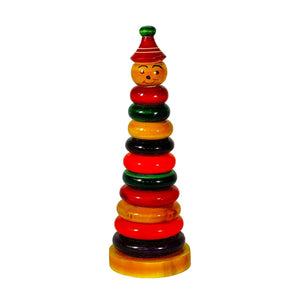 Little Ginnie Joker Stacker - Educational Wooden Stacking Toy for Kids with Non - Toxic Paints | Ideal for Ages 2+ Years - LG - CP - JOKR - 01