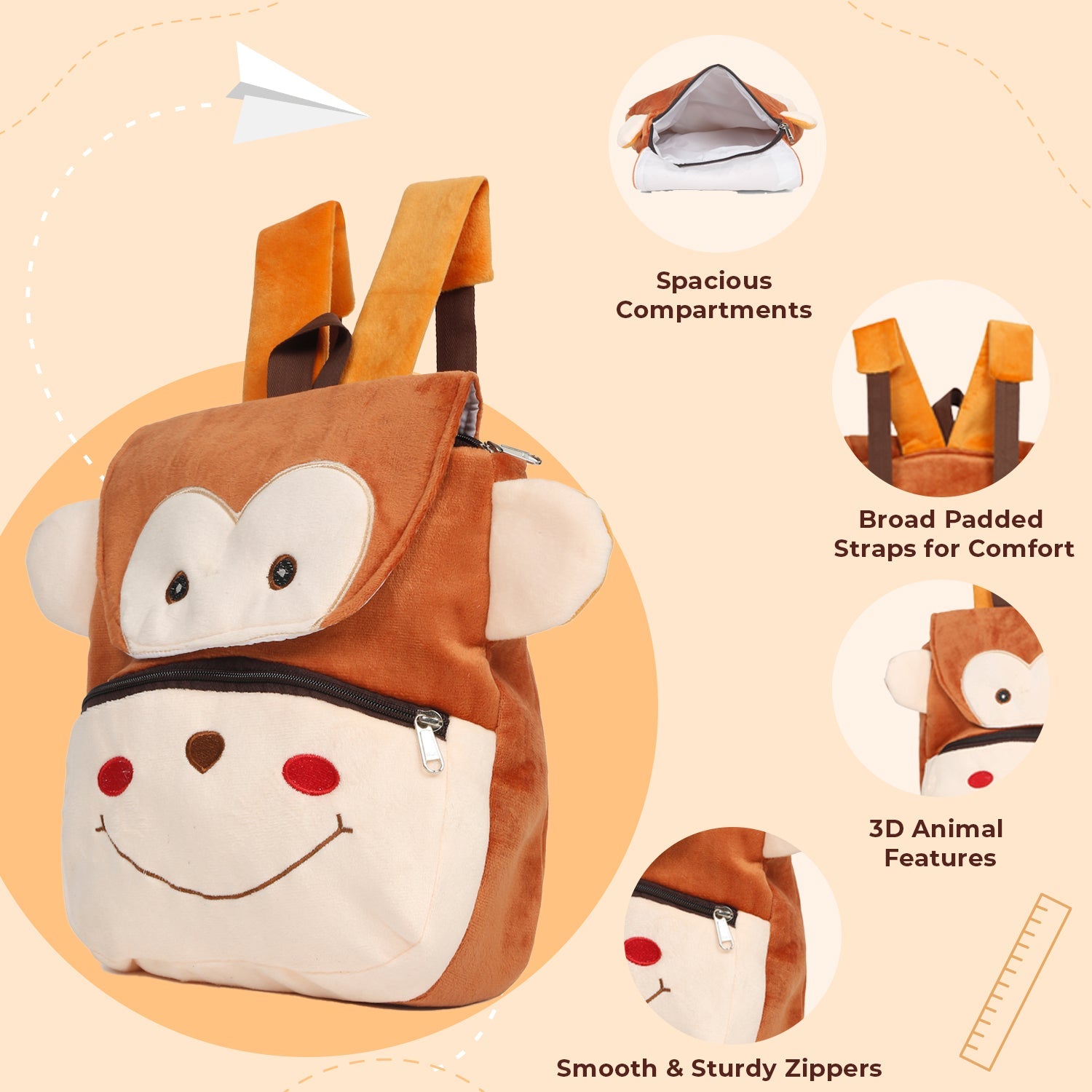 Little Ginnie Kids Monkey Bag - NK - MONEKY - BAG
