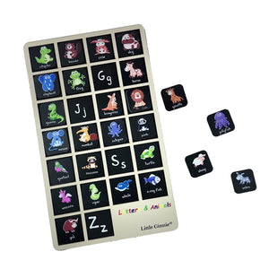 Little Ginnie Letters and Animals Board - LGLA - 001