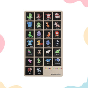 Little Ginnie Letters and Animals Board - LGLA - 001