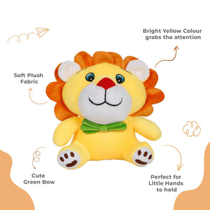LITTLE GINNIE Lion Soft Toy for Kids - Brown - Plush Toy for Newborn Baby | Return & Birthday Gift - NK - LION - ST