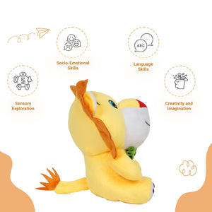 LITTLE GINNIE Lion Soft Toy for Kids - Brown - Plush Toy for Newborn Baby | Return & Birthday Gift - NK - LION - ST