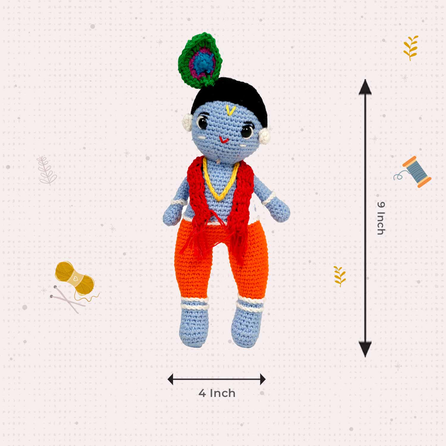 Little Ginnie Lord Krishna Soft Toy - AMYH - KRISH - ST