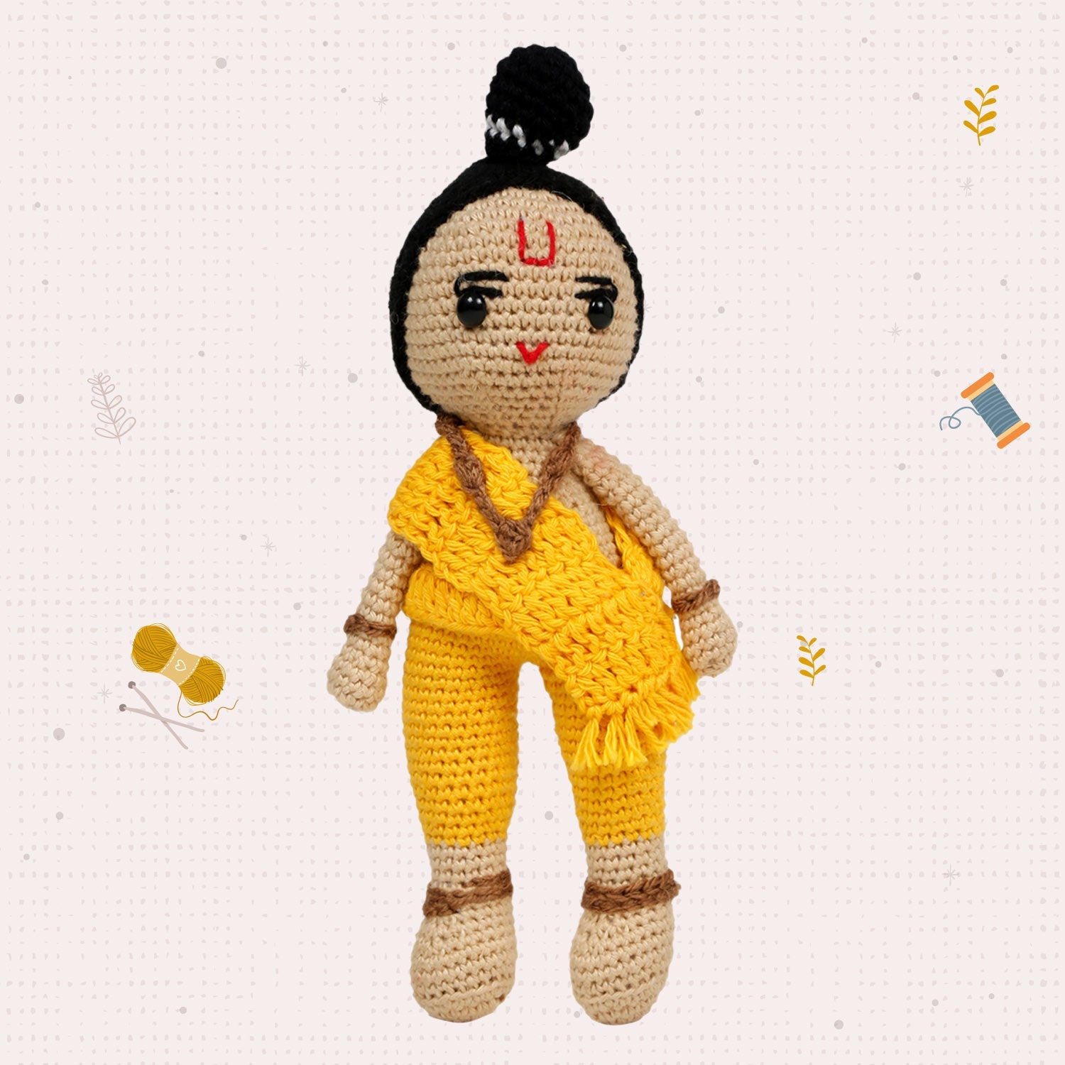 Little Ginnie Lord Ram Crochet Toy | Return & Birthday Gift - AMYH - RAM - ST