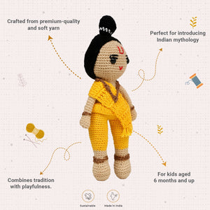 Little Ginnie Lord Ram Crochet Toy | Return & Birthday Gift - AMYH - RAM - ST
