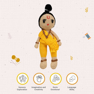 Little Ginnie Lord Ram Crochet Toy | Return & Birthday Gift - AMYH - RAM - ST