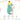 LITTLE GINNIE Monkey Soft Toys - Cyan | Returned & Birthday Gift for Baby - LG - CYAN - BANANA - ST
