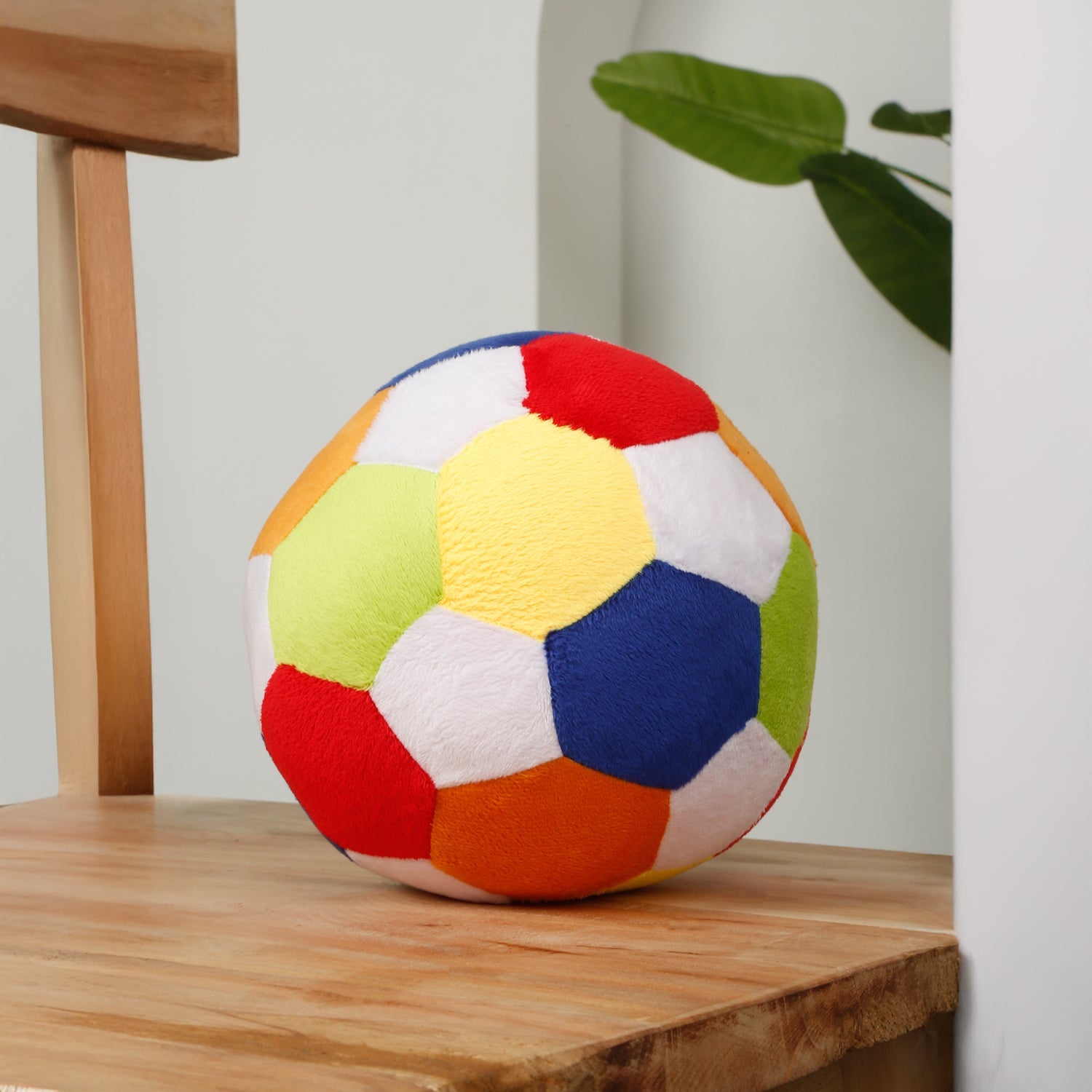LITTLE GINNIE Multicolour Soft Ball for Kids - Plush Toy for Newborn Baby | Return & Birthday Gift - NK - MUL - SOFT - BALL