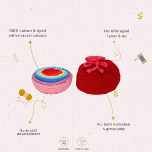 Little Ginnie Nesting Ball Game with Potli For Kids - AMYH - NST - BALL - 002