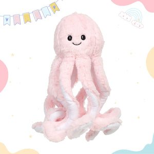 LITTLE GINNIE Octopus Soft Toy for Kids - Age 6 Months + - TT - OCT - PNK - 01