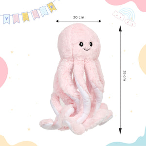 LITTLE GINNIE Octopus Soft Toy for Kids - Age 6 Months + - TT - OCT - PNK - 01