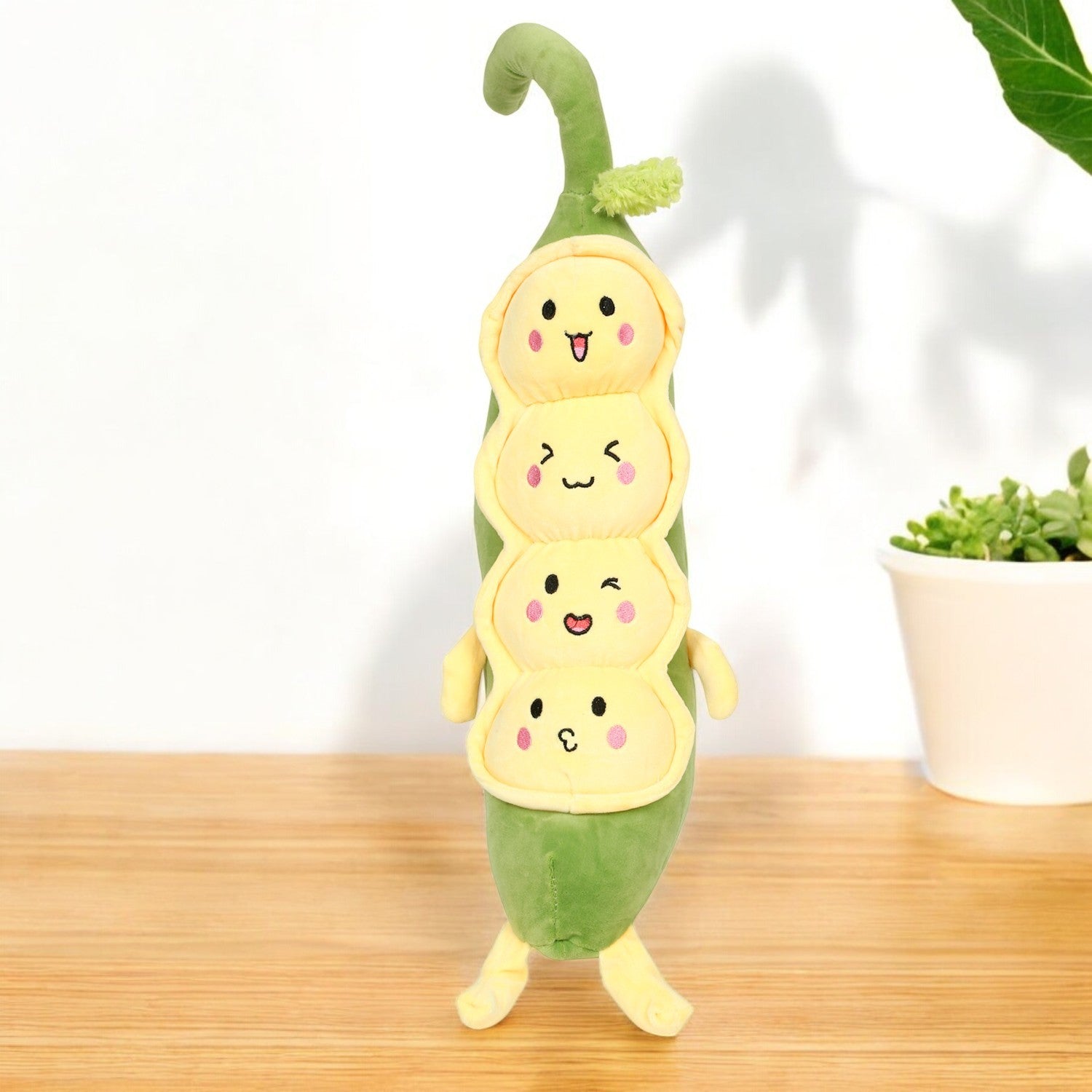 LITTLE GINNIE Peas Soft Toy - Yellow Green | Adorable Home & Living Room Décor - LG - PEA - GRN - ST
