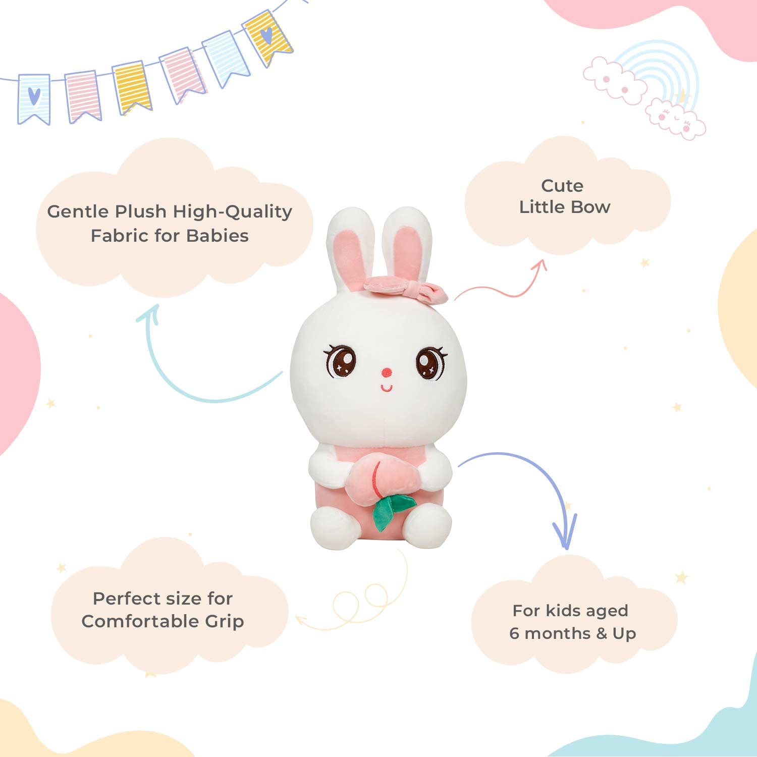 Little Ginnie Pink Fruit Bunny - LG - MK - FRUIT - RABBIT - 01