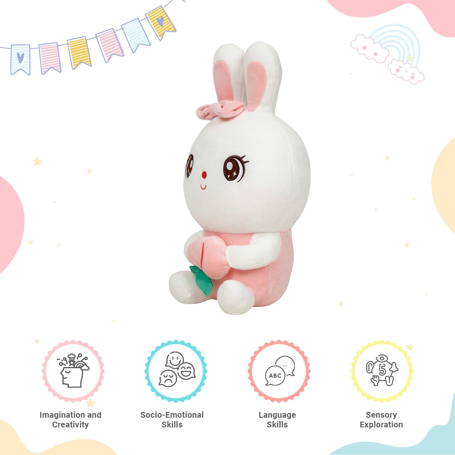 Little Ginnie Pink Fruit Bunny - LG - MK - FRUIT - RABBIT - 01