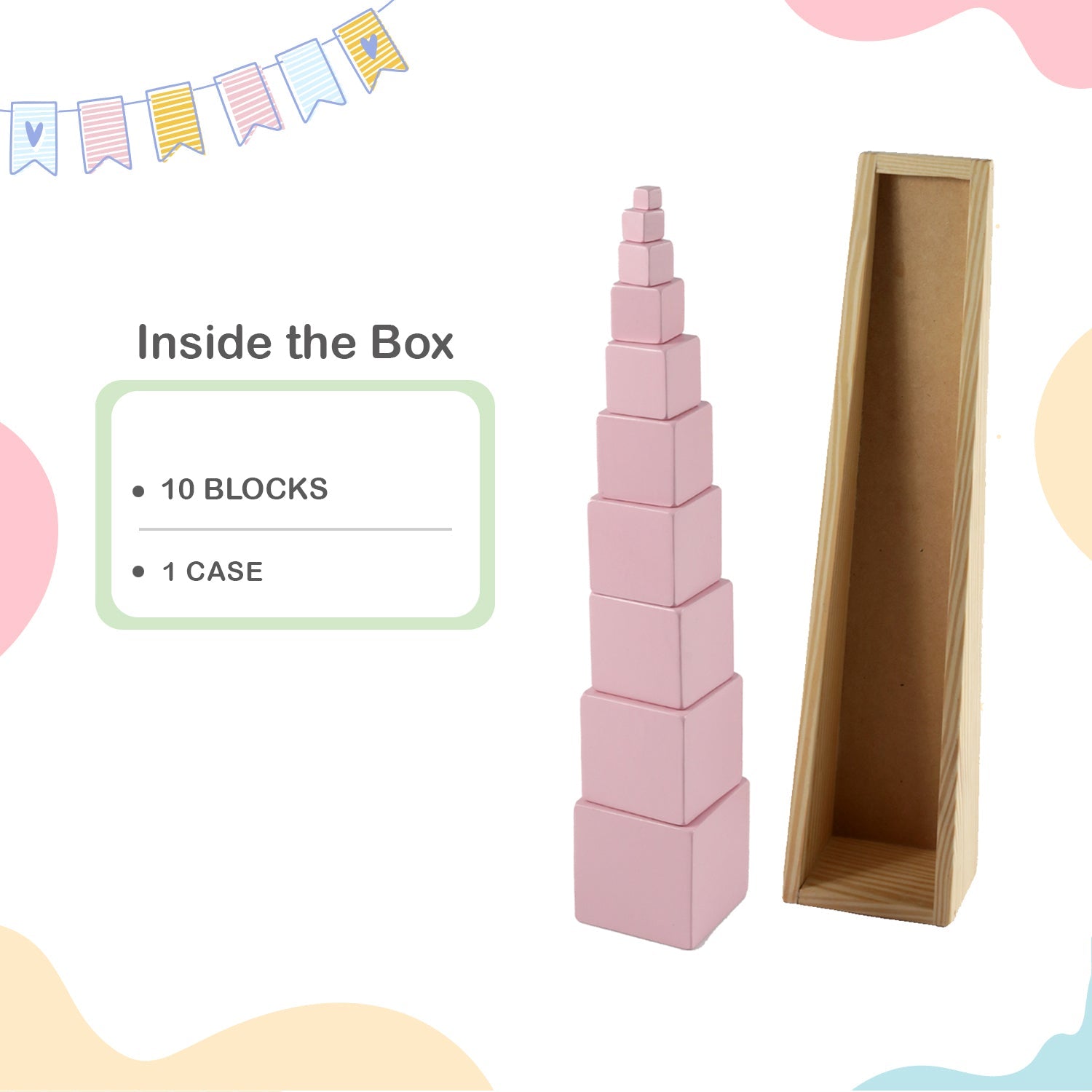 Little Ginnie Pink Tower Montessori Toy - LGPT - 001