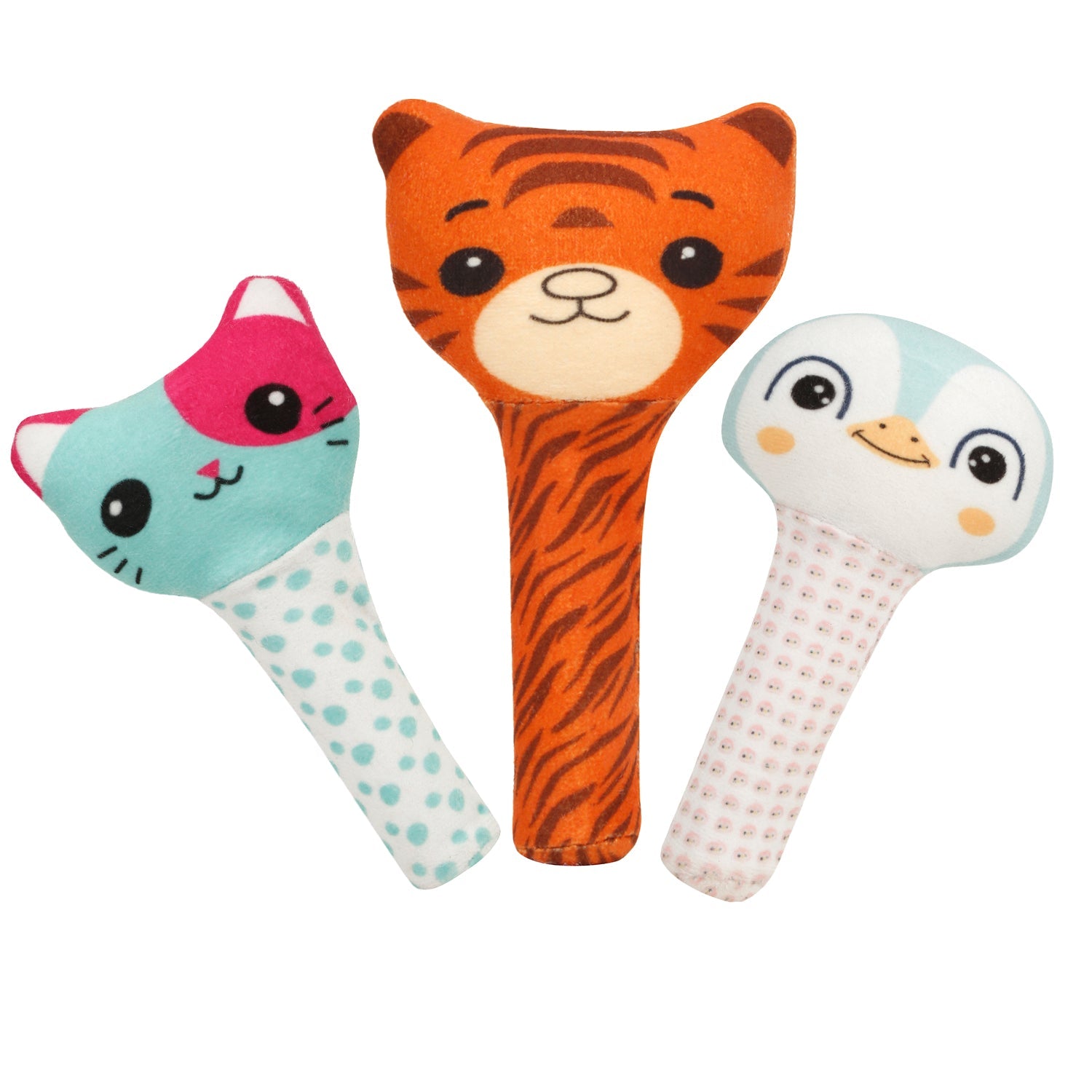 Little Ginnie Plush Rattle set of 3 For Kids - TT - PLUSH - RATL - SET