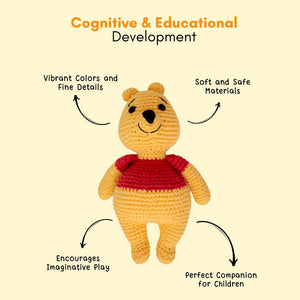 Little Ginnie Pooh Crochet Toy - Handmade Soft Toy | The Mom Store - Soft Toy
