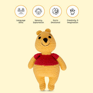 Little Ginnie Pooh Crochet Toy - Handmade Soft Toy | The Mom Store - Soft Toy