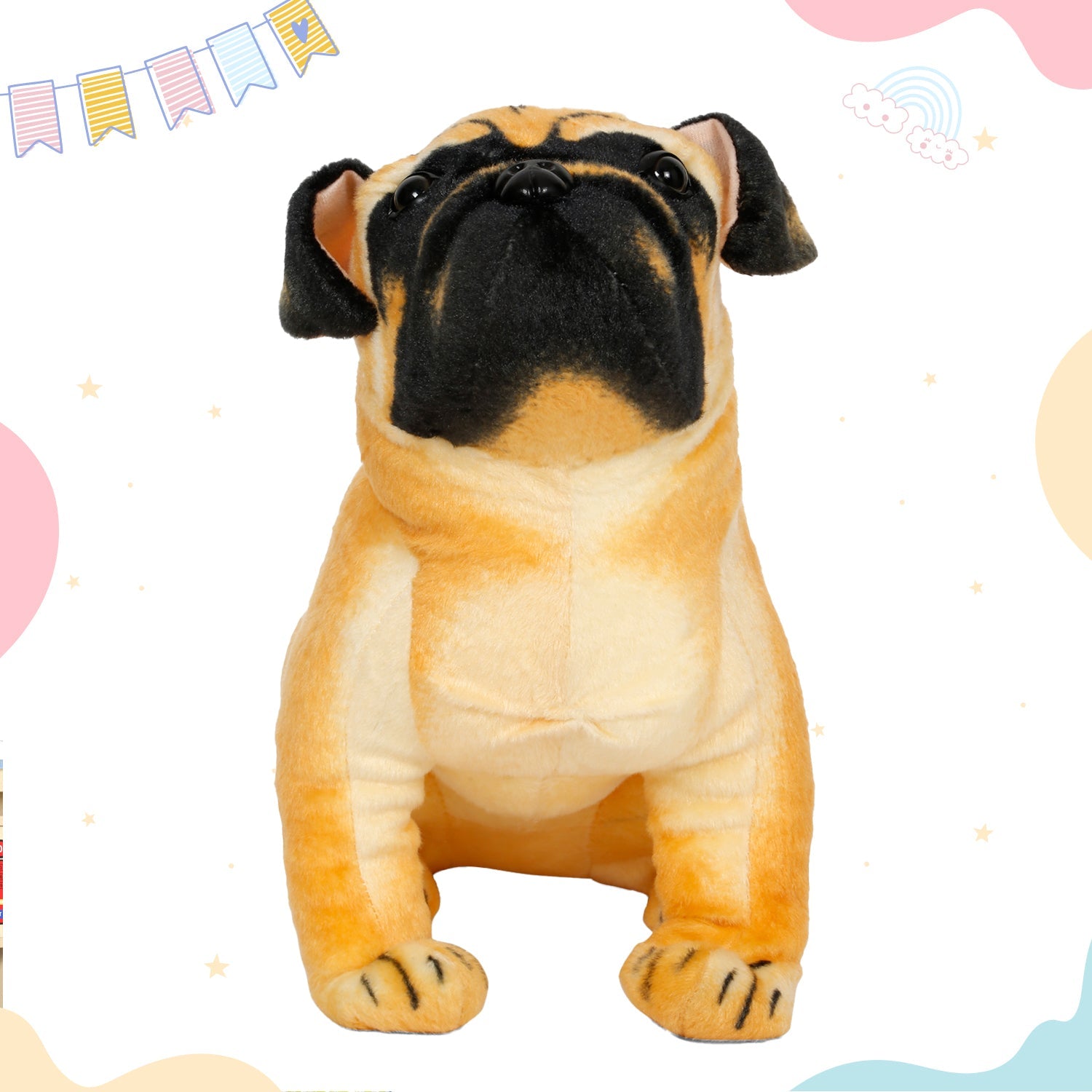 LITTLE GINNIE Pug Dog Soft Toy | Soft Toy for Home & Living Room Décor | Perfect for Birthday & Return Gifts - LG - PUG - ST