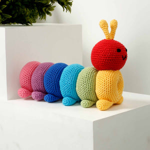 Little Ginnie Rainbow Caterpillar Soft Toy - AMYH - RAIN - CATP