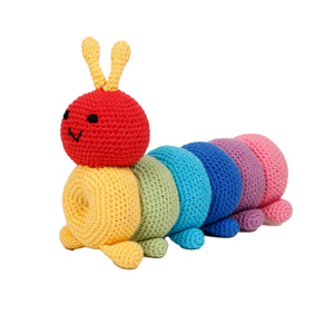Little Ginnie Rainbow Caterpillar Soft Toy - AMYH - RAIN - CATP
