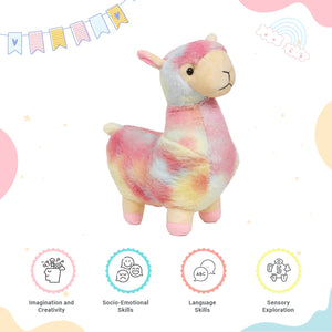 Little Ginnie Rainbow Llama Soft Toy for Kids - Multicolor - Age 6 Months + - TT - LAMA - RAIN - 01