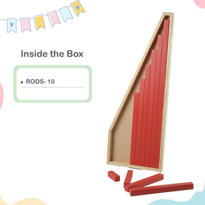 Little Ginnie Red Rods Montessori Toy - LGRR - 002
