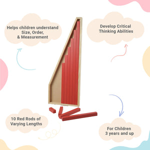 Little Ginnie Red Rods Montessori Toy - LGRR - 002