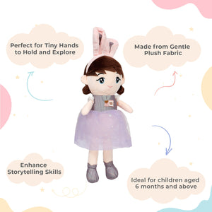 Little Ginnie Soft Doll For Kids - Purple | Returned & Birthday Gift for Baby - LG - SOFT - DOLL - PUR