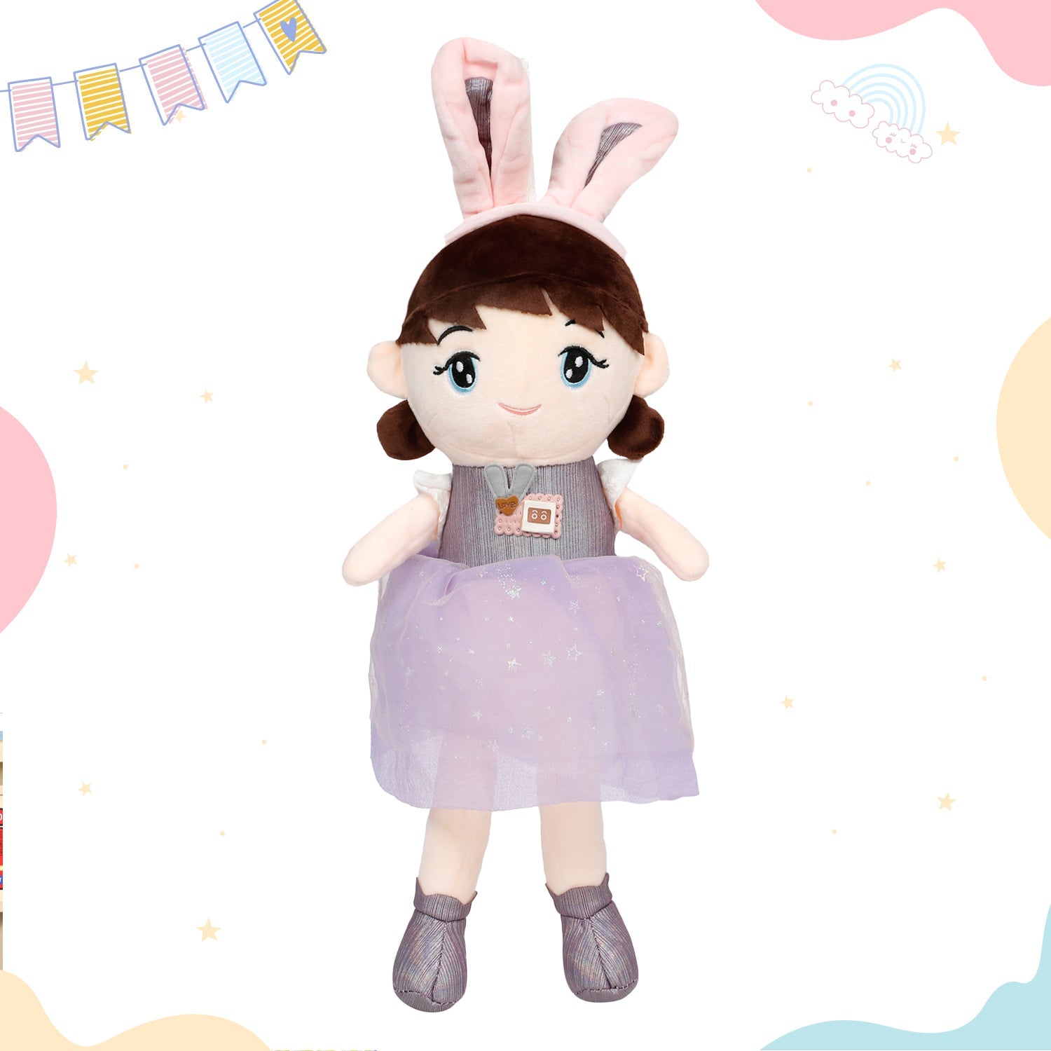 Little Ginnie Soft Doll For Kids - Purple | Returned & Birthday Gift for Baby - LG - SOFT - DOLL - PUR