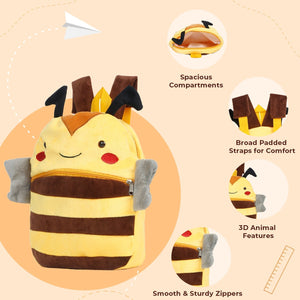 LITTLE GINNIE Soft Kids Bee Bag for School - NK - BEE - BAG