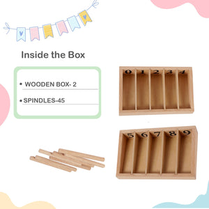 Little Ginnie Spindle Box Montessori Education toys - LG - PBX - SPD - BX