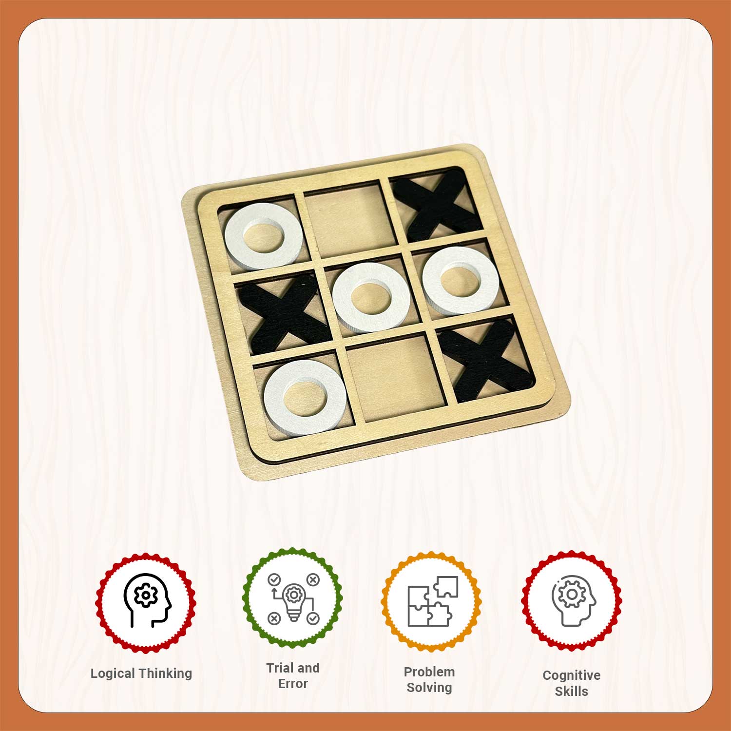 Little Ginnie Tic Tac Toe - B/W Games & Puzzles for Kids - LG - CP - TICTAC - 01
