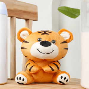 LITTLE GINNIE Tiger Soft Toy for Kids - Brown - Plush Toy for Newborn Baby - Age 6 Months + - NK - TIGER - ST