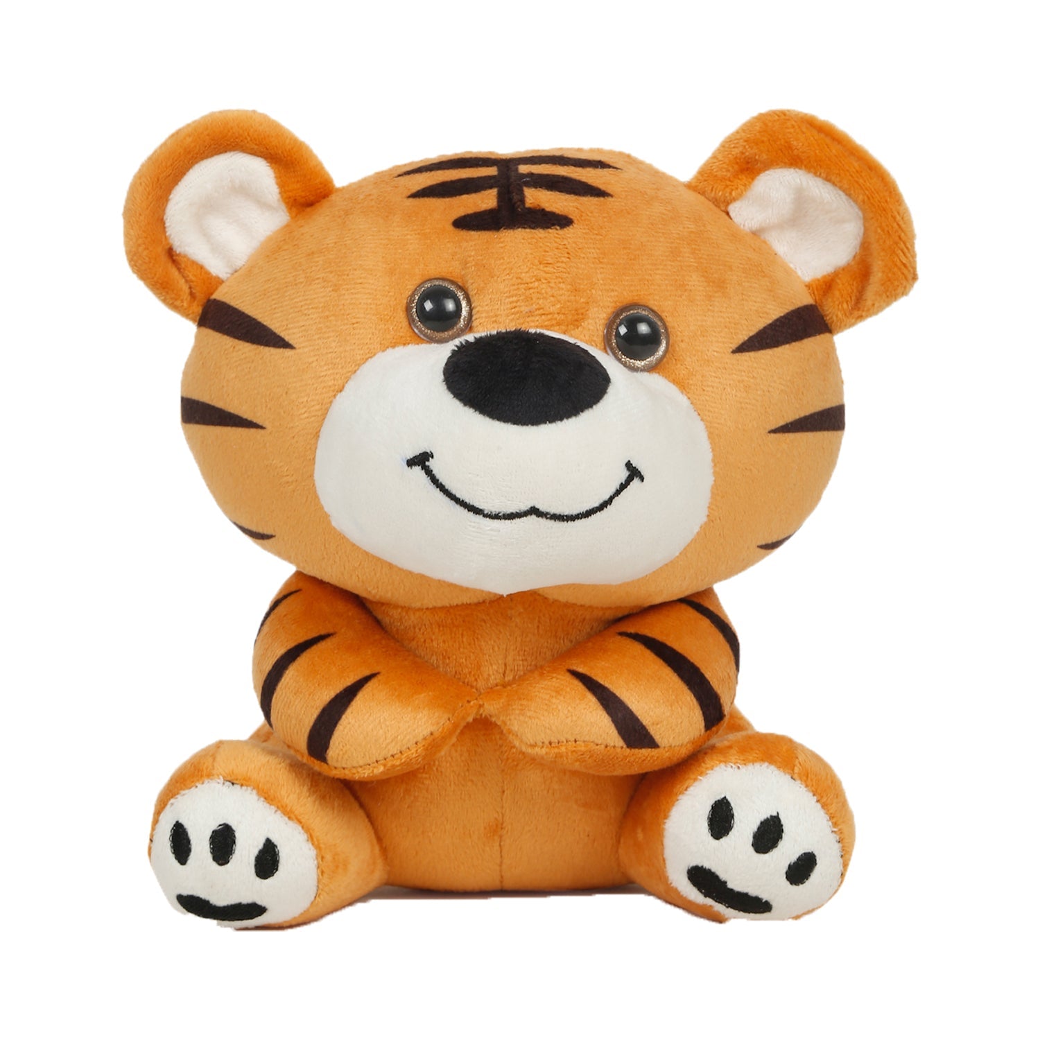 LITTLE GINNIE Tiger Soft Toy for Kids - Brown - Plush Toy for Newborn Baby - Age 6 Months + - NK - TIGER - ST
