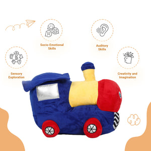 LITTLE GINNIE Train Engine Soft Toy for Kids - Blue | Return & Birthday Gift - NK - TRAIN - ENG - ST