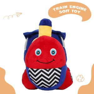LITTLE GINNIE Train Engine Soft Toy for Kids - Blue | Return & Birthday Gift - NK - TRAIN - ENG - ST