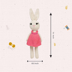 Little Ginnie White Bunny Soft Toy - AMYH - BUNNY - W
