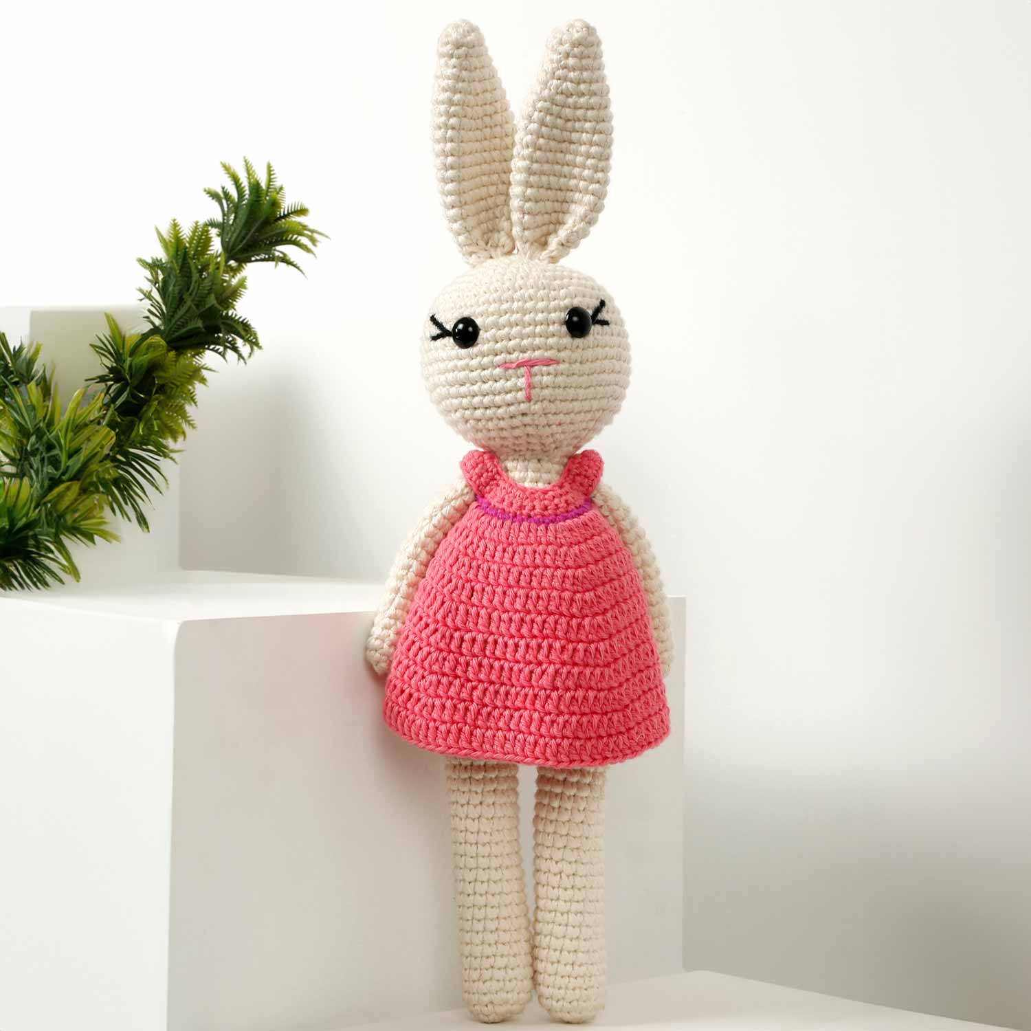 Little Ginnie White Bunny Soft Toy - AMYH - BUNNY - W