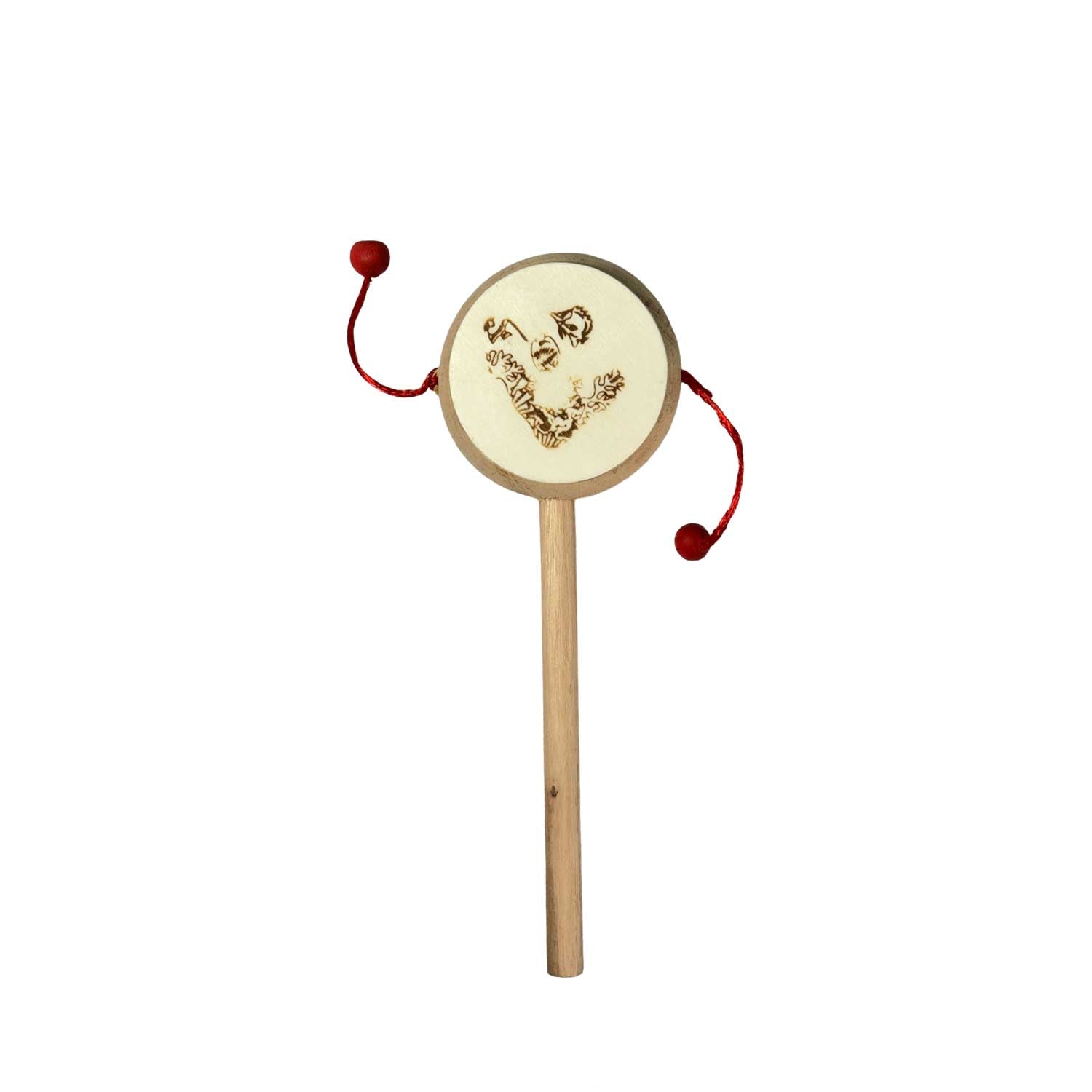 Little Ginnie Wooden Daphli Rattle - Handcrafted Toys for New Born Baby | Return & Birthday Gift - LG - CP - RTTLE - 01