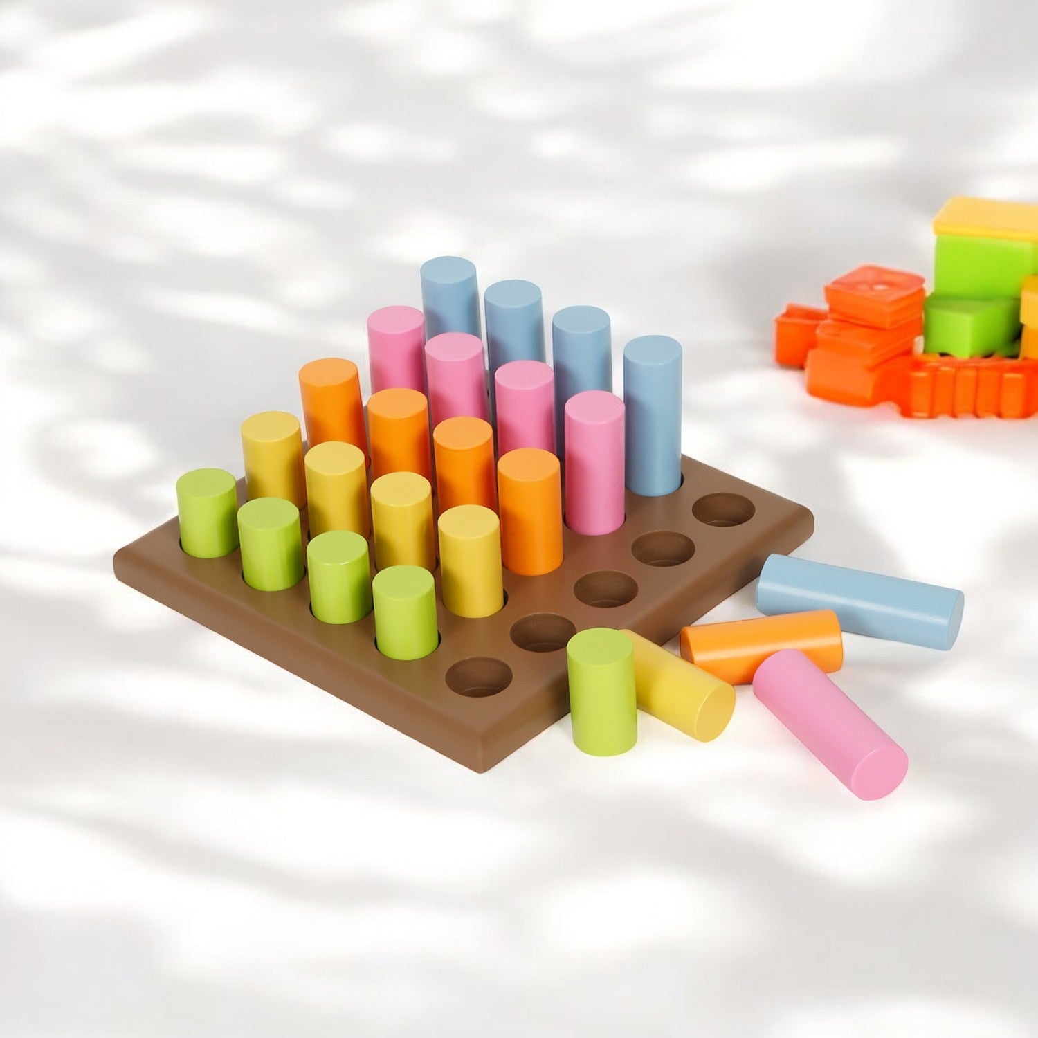 LITTLE GINNIE Wooden Grading Cylinders Montessori Learning Toy for Kids 3+ Years | Size & Color Recognition | Educational Toy for Early Numeracy - LG - PBX - GRADNG - CYL