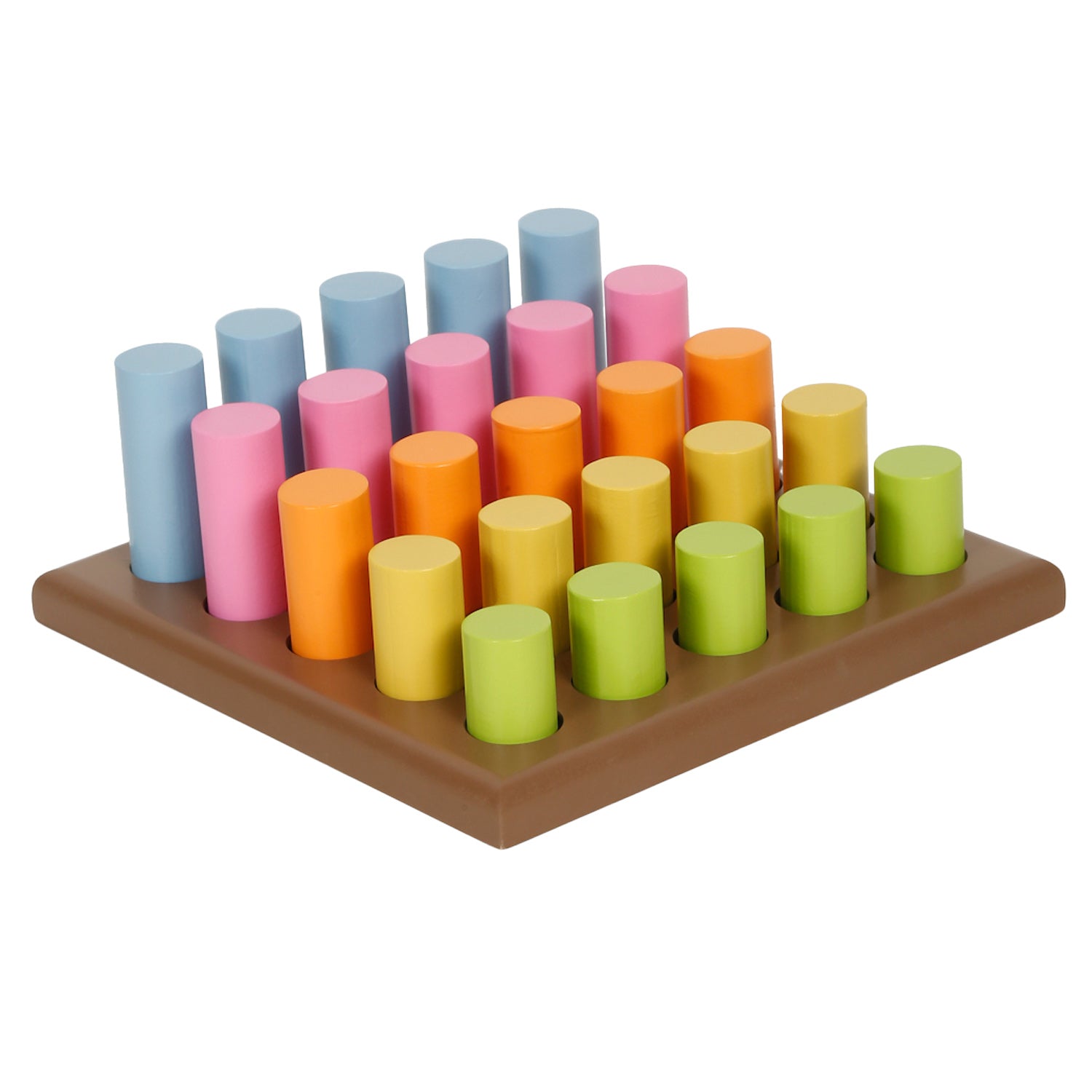 LITTLE GINNIE Wooden Grading Cylinders Montessori Learning Toy for Kids 3+ Years | Size & Color Recognition | Educational Toy for Early Numeracy - LG - PBX - GRADNG - CYL