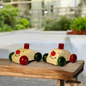 Little Ginnie Wooden Nano Car Toys for Kids - Set of 2 | Return & Birthday Gift for Kids Ages 1 Years+ - LG - CP - NANO - 01