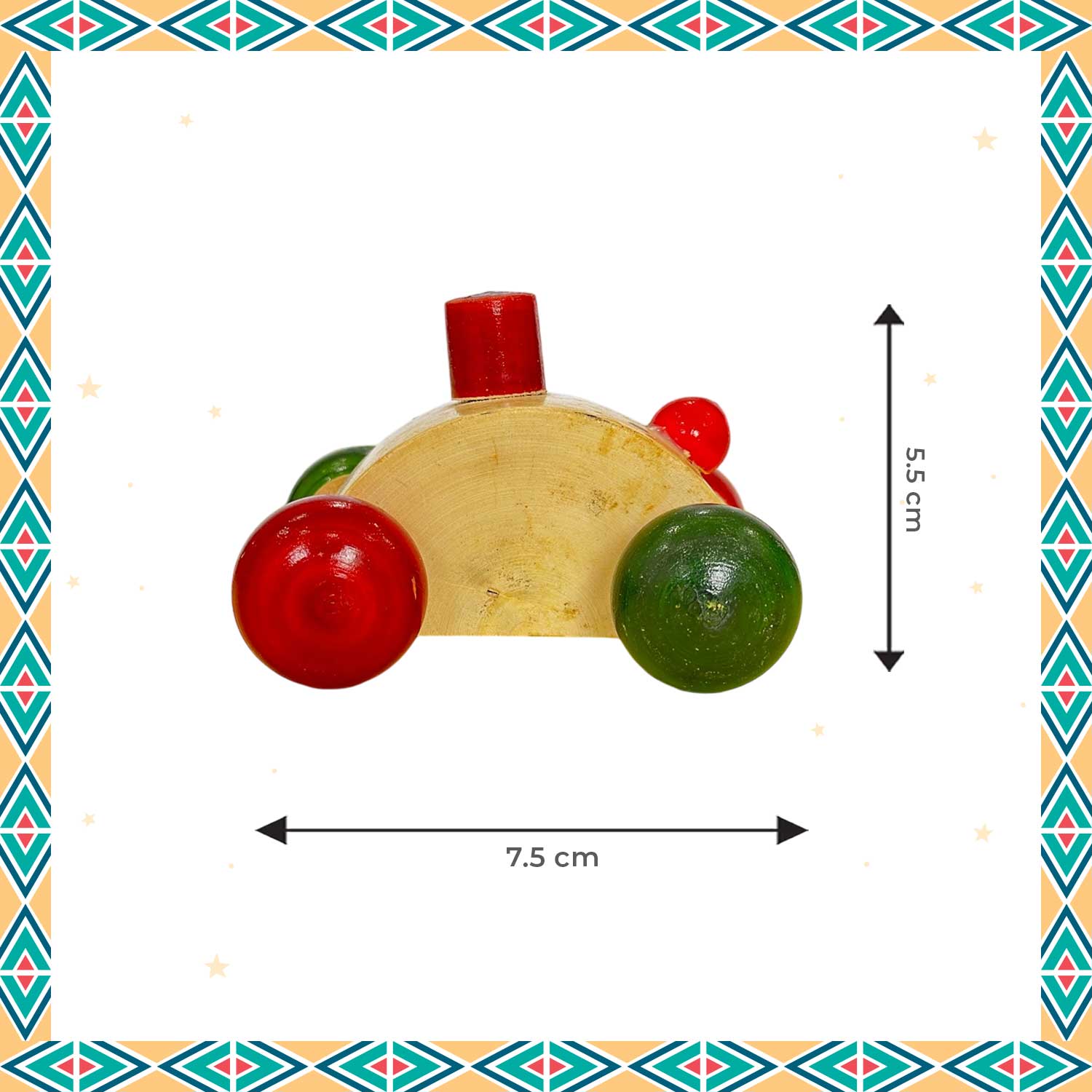 Little Ginnie Wooden Nano Car Toys for Kids - Set of 2 | Return & Birthday Gift for Kids Ages 1 Years+ - LG - CP - NANO - 01