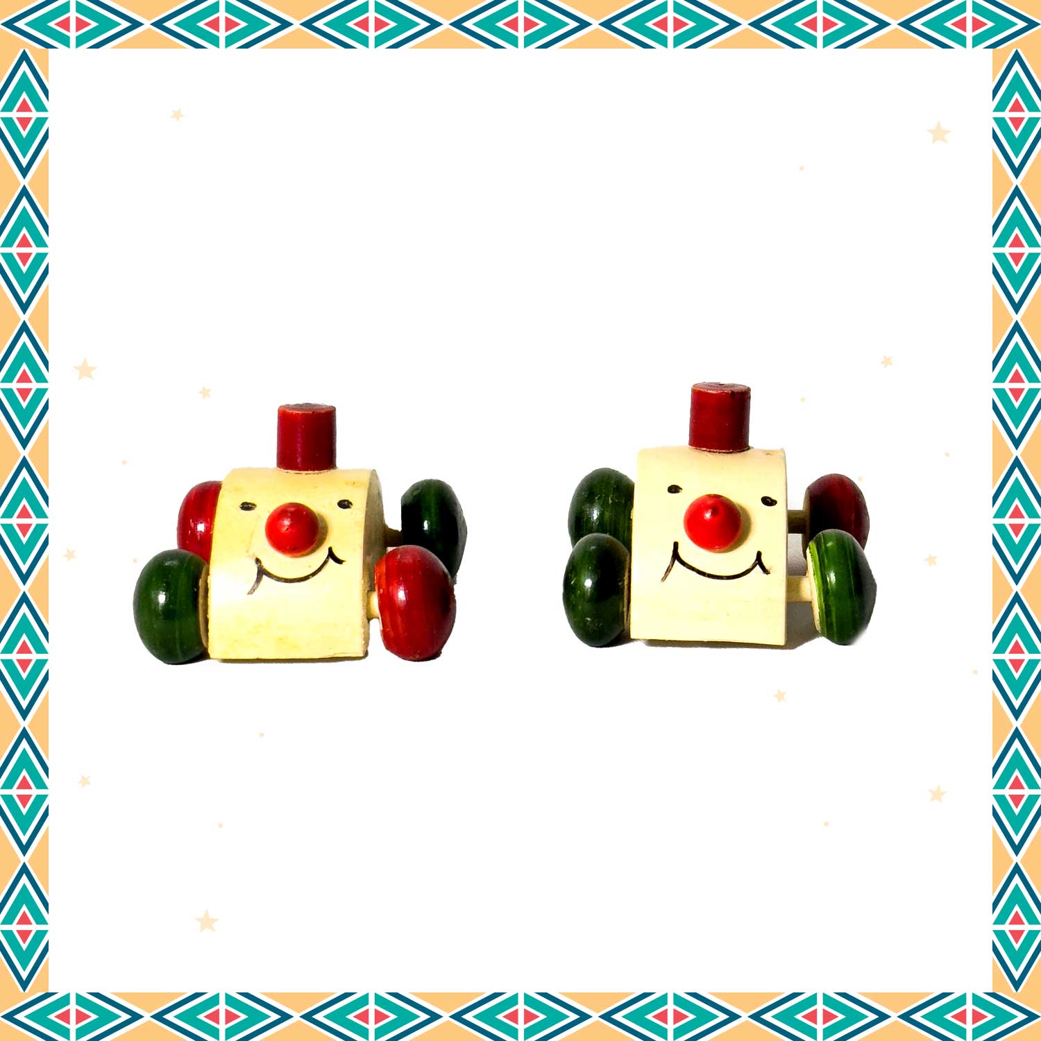Little Ginnie Wooden Nano Car Toys for Kids - Set of 2 | Return & Birthday Gift for Kids Ages 1 Years+ - LG - CP - NANO - 01