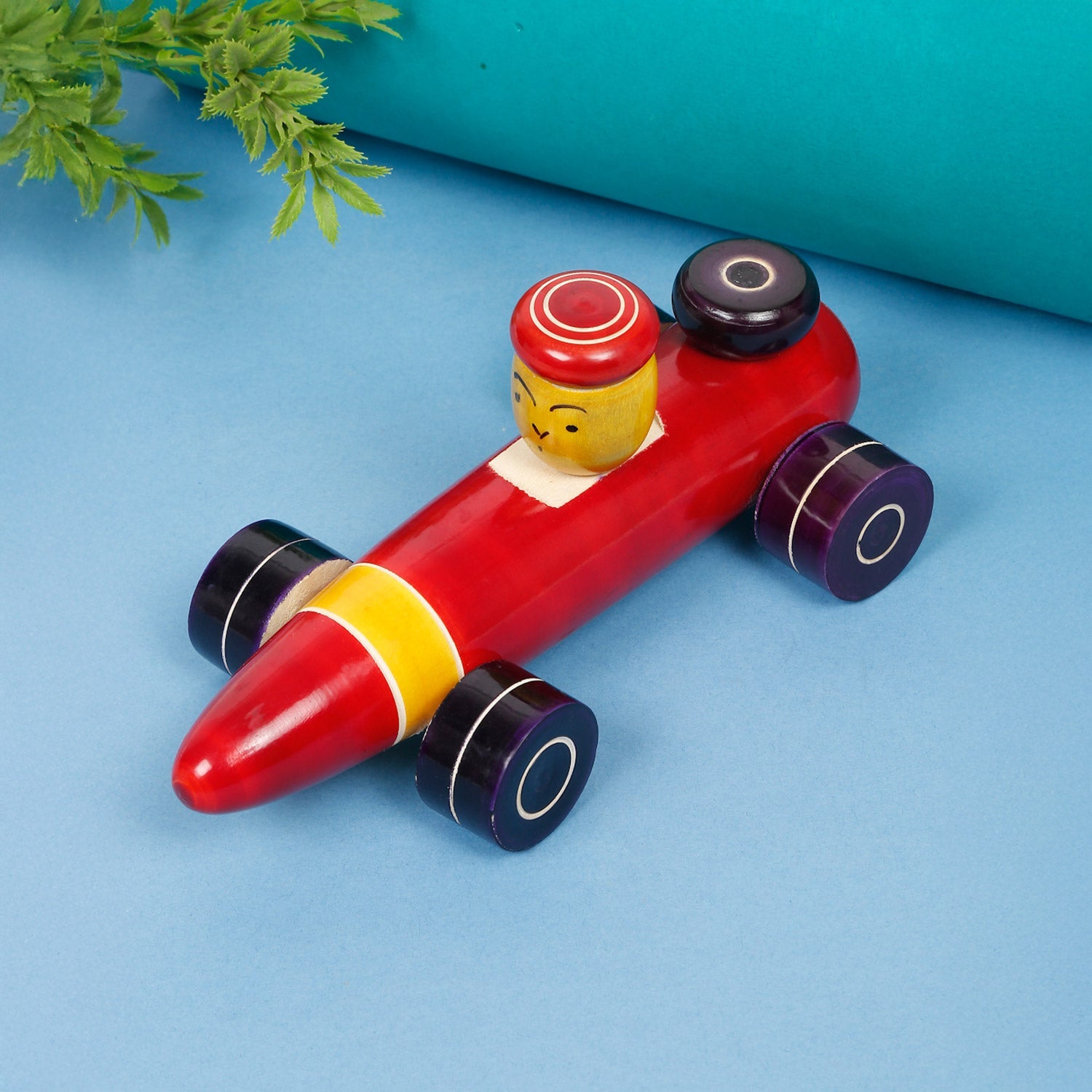 Little Ginnie Wooden Racing Car - Handcrafted Toy Car for Kids | Return & Birthday Gift - LG - CP - RCAR - 01