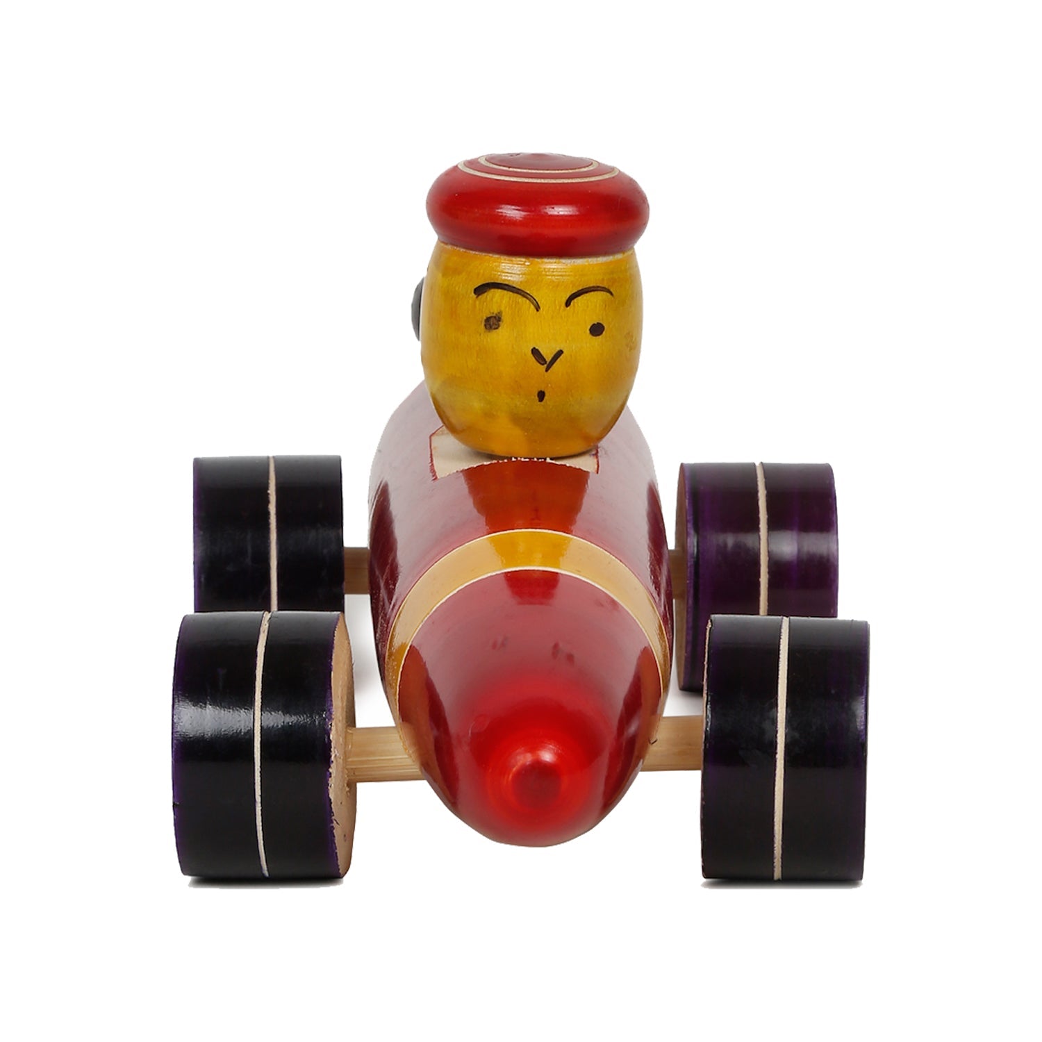 Little Ginnie Wooden Racing Car - Handcrafted Toy Car for Kids | Return & Birthday Gift - LG - CP - RCAR - 01