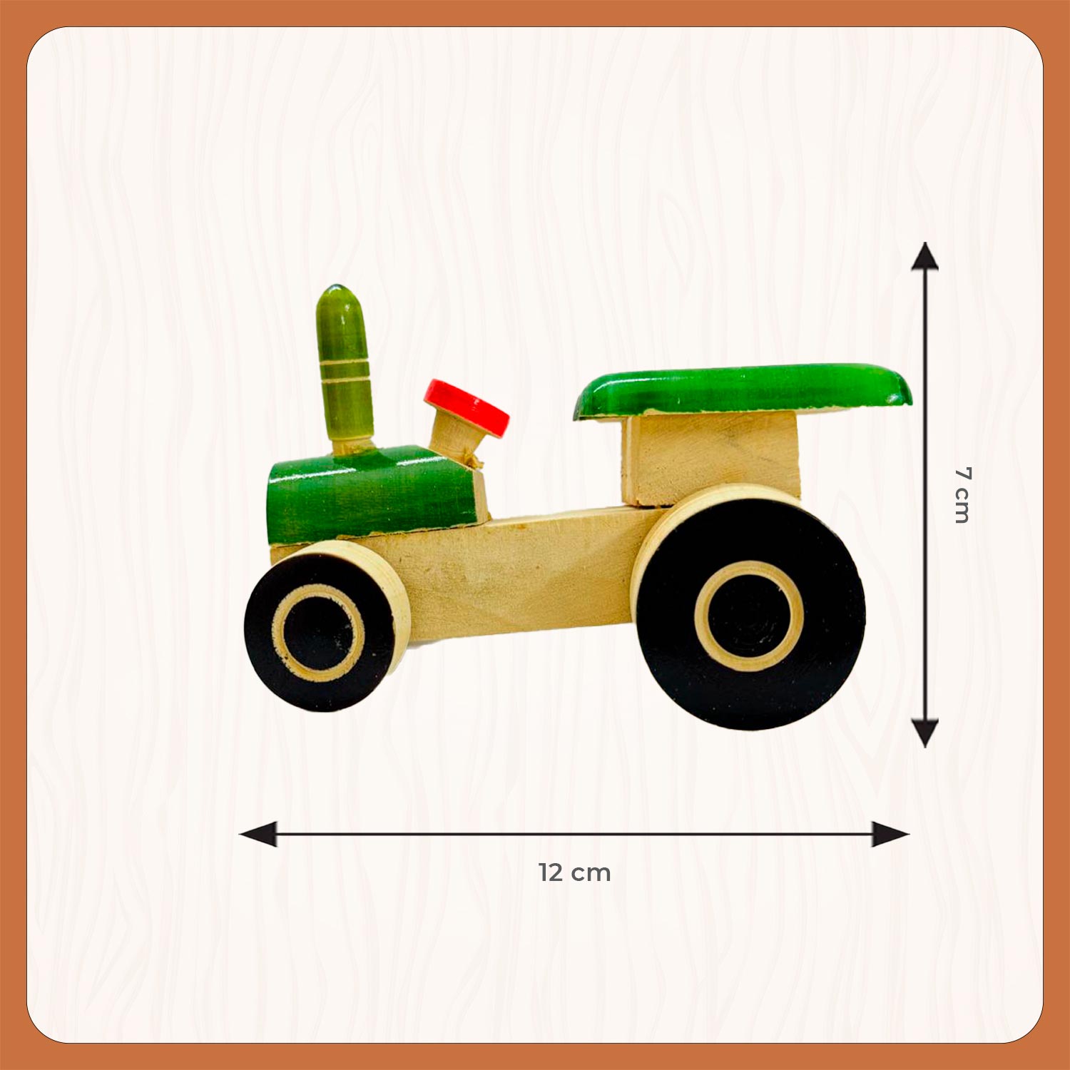 Little Ginnie Wooden Tractor Toy | Pull Push Car Toy for Kids | Wooden Toys for Kids - LG - CP - TRCT - 01