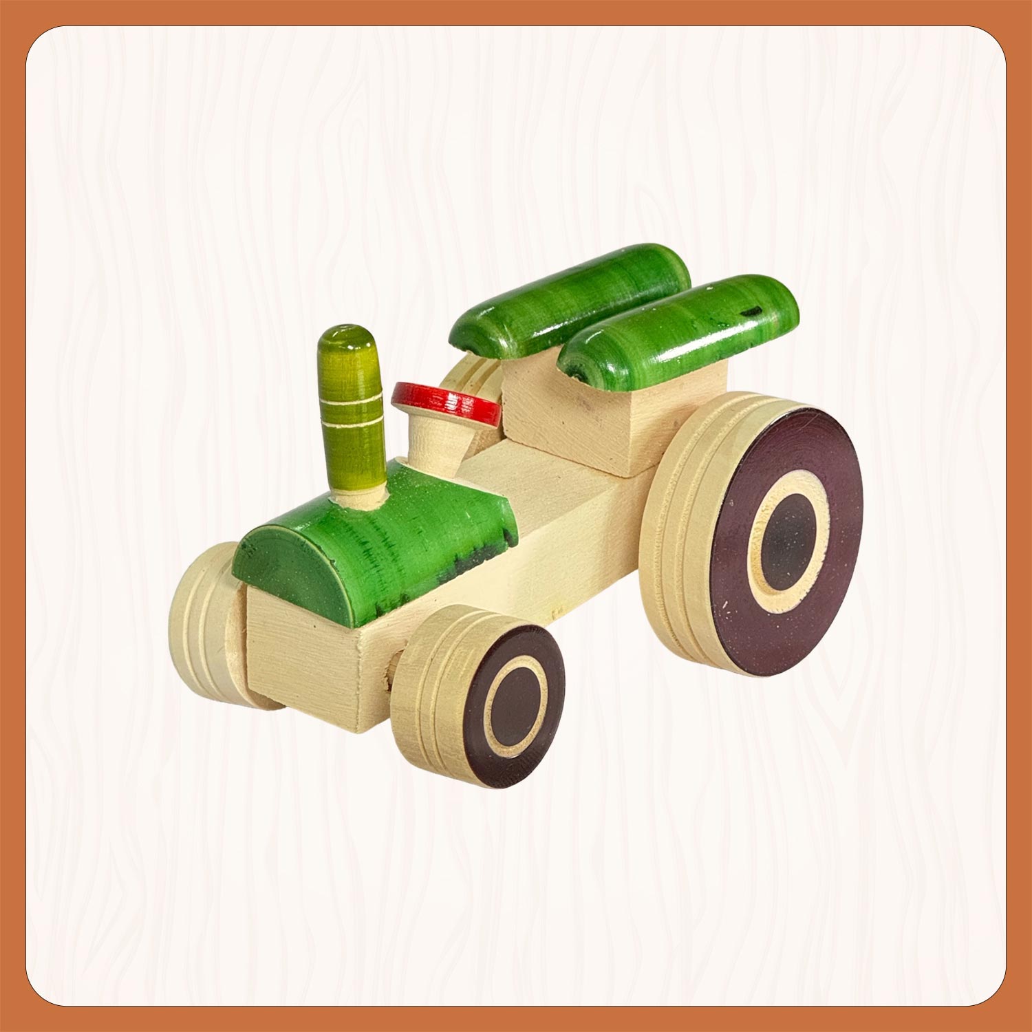 Little Ginnie Wooden Tractor Toy | Pull Push Car Toy for Kids | Wooden Toys for Kids - LG - CP - TRCT - 01