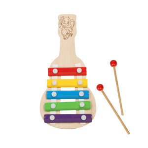 Little Ginnie Wooden Xylophone Musical Toys for Kids, 5 Nodes 2 Mallets - Multicolor - LG - CP - XYLO